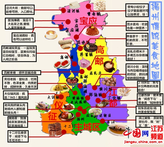 扬大学子自制“扬州传统美食地图” 寻觅传统扬州传统美食
