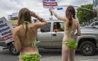 美街头现穿比基尼蔬菜美女呼吁素食 5种癌症对应的蔬菜克星