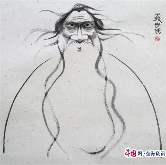 水墨天成▪中外文化名人肖像展在南京举行 禹天成即兴挥毫惊艳四座