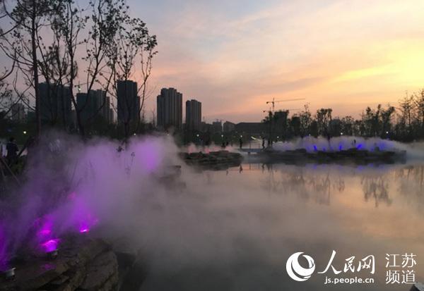 南京溧水：水文化融入公园设计 打造独特夜生活体验