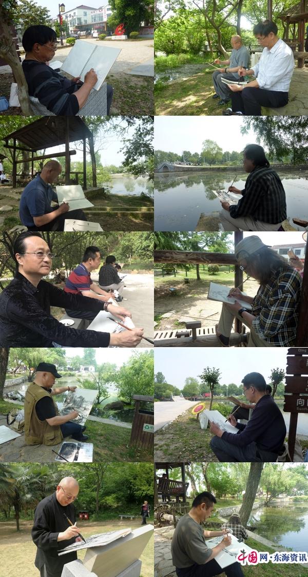 中国美协江苏创作中心组织美术家走进汤山采风写生 绘就水墨美丽乡村