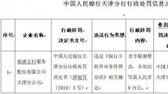 银盛支付天津违法遭罚 违反银行卡收单业务管理办法