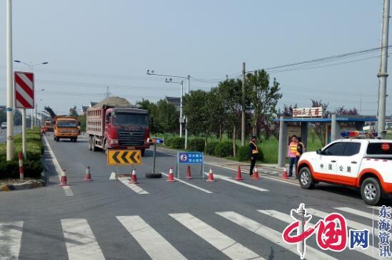 靖江公路站加强小修保养施工路段养护监管