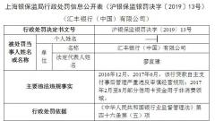 汇丰银行上海两宗违法遭罚100万 信用卡资金用于非消费