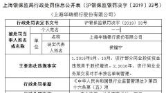 上海华瑞银行两宗违法遭罚80万 同业投资资金违规使用