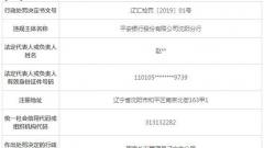 平安银行沈阳违法遭罚款警告 违反外汇账户管理规定
