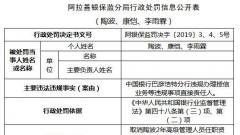 中国银行巴彦浩特三名责任人被罚 违法办理授信业务