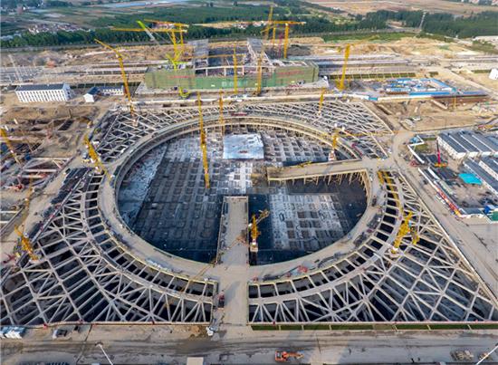 淮安东站综合客运枢纽工程项目稳步推进 站前广场106万立方土方开挖已全部完成