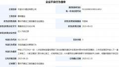 中国对外建设有限公司因儋城壹品项目被责令停止施工仍继续施工等违规行为被记入不良记录