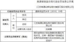 江苏南通如皋包商村镇银行三宗违法遭罚 董事长刘晓霞遭警告并罚款5万元