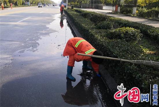 雪停了，严防道路结冰 泰州公路人仍在奋战