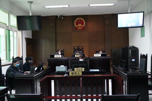 新津法院利用远程提讯系统公开开庭审理两起刑事案件