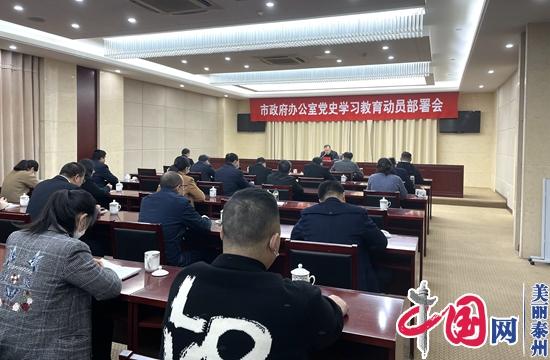 泰兴市政府办公室以“三化”为抓手 抓紧抓实党史学习教育工作