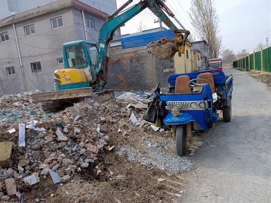 济南市长清区平安街道开展黄河流域固体废弃物(建筑垃圾)处置专项整治行动