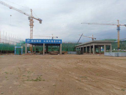 中国二冶城建分公司包头市公安局监管场所项目三座设备用房工程封顶