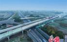姜高公路改扩建工程项目主线跨盐靖高速大桥右幅预制箱梁架设全部完成