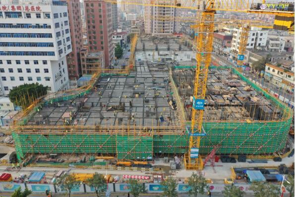 沙井医院项目完成新阶段场平布置安全文明标化再提升