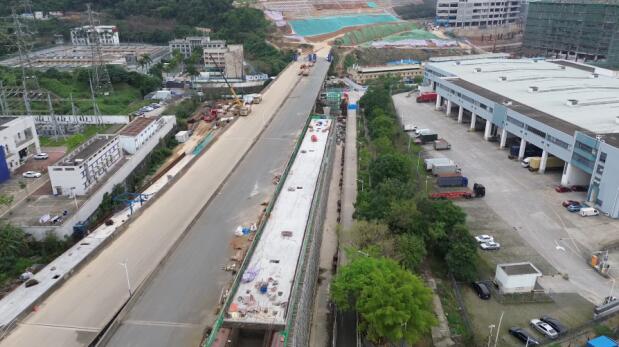 深圳盐田项目Z8匝道桥第二联现浇梁顺利浇筑完成