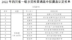 四川省新增23所一级示范性普通高中