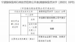 中信银行宁波分行被罚60万 按揭贷款发放不合规等