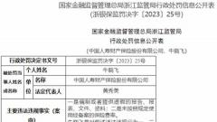 国寿财险两宗违规被罚 未按规定使用经备案保险费率等