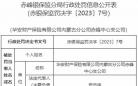 华安保险内蒙古赤峰中支被罚 编制虚假业务资料等