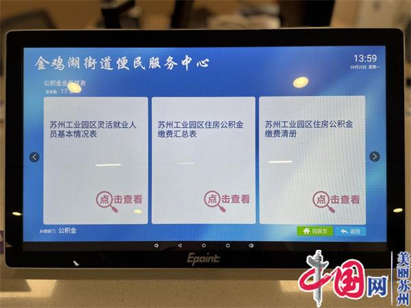 苏州工业园区金鸡湖街道：小样表大变身 服务质效再提升