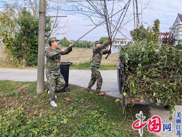 南通市西亭镇：基干民兵齐上阵 秸秆禁烧护蓝天