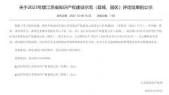 泰兴经济开发区被评为江苏省知识产权建设示范园区