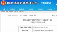 江苏银行股份有限公司连云港分行员工行为管理不到位被罚40万元
