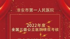 2022年 “国考”放榜 淮安市一院排名69 连续三年位居百强、A+等级