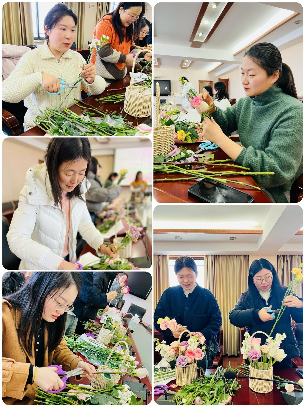 巾帼绽芳华 花香悦生活——兴化市供销合作总社开展提篮花艺沙龙活动