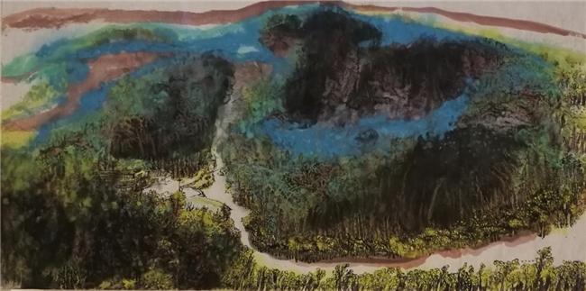 “山辽海阔 故土思源”，国画家焦勇中国画作品展陕西平利县开幕